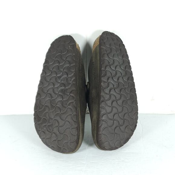 Birkenstock Women's Boston EU38 US7 Narrow Brown Suede Clog Mules Shoes - Picture 9 of 16